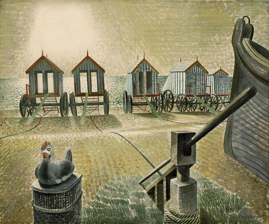 Aldeburgh Bathing Machines by Eric Ravilious, 1938