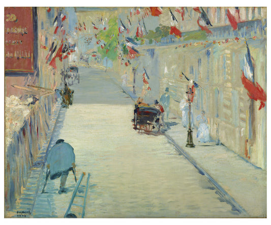 La calle Mosnier con banderas de Édouard Manet - 1878 