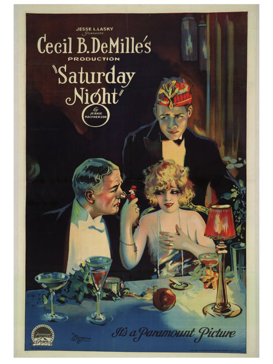 Sábado por la noche, póster de película - 1922