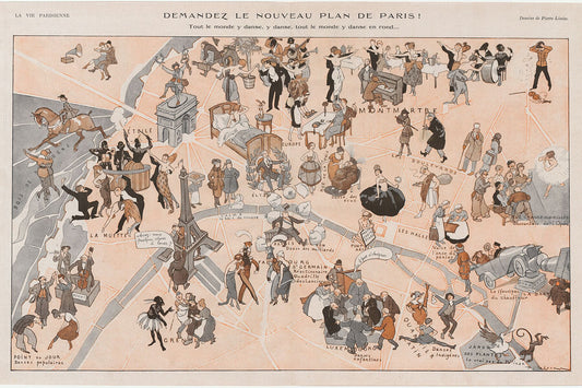 Demandez Le Nouveau Plan de Paris (Asking for a New Map of Paris) aka Paris in the Jazz Age Collection by Pierre Lissac - 1920
