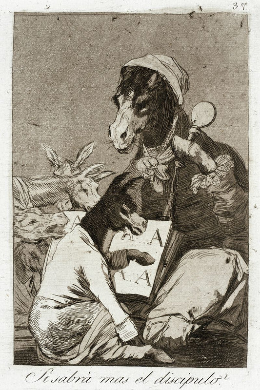 Might Not The Pupil Know More by Goya - 1799