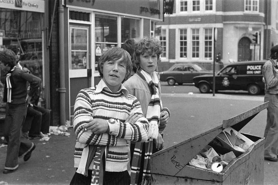 Two Lads On The Street by Iain S.P. Reid - c. 1976