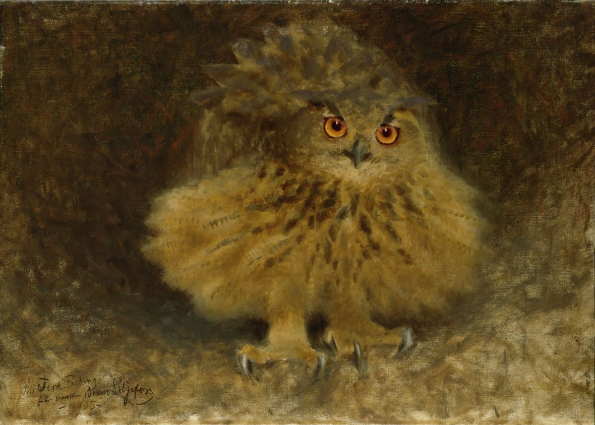 Eagle Owl by Bruno Liljefors - 1905
