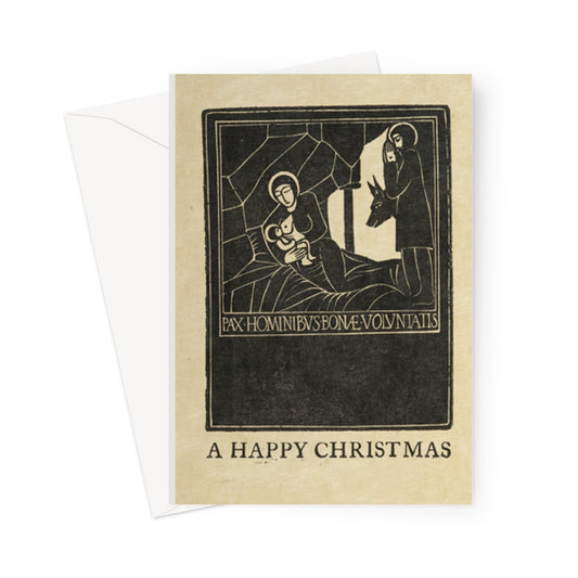 Nativity in Cave by Eric Gill, 1916 - Greetings Card