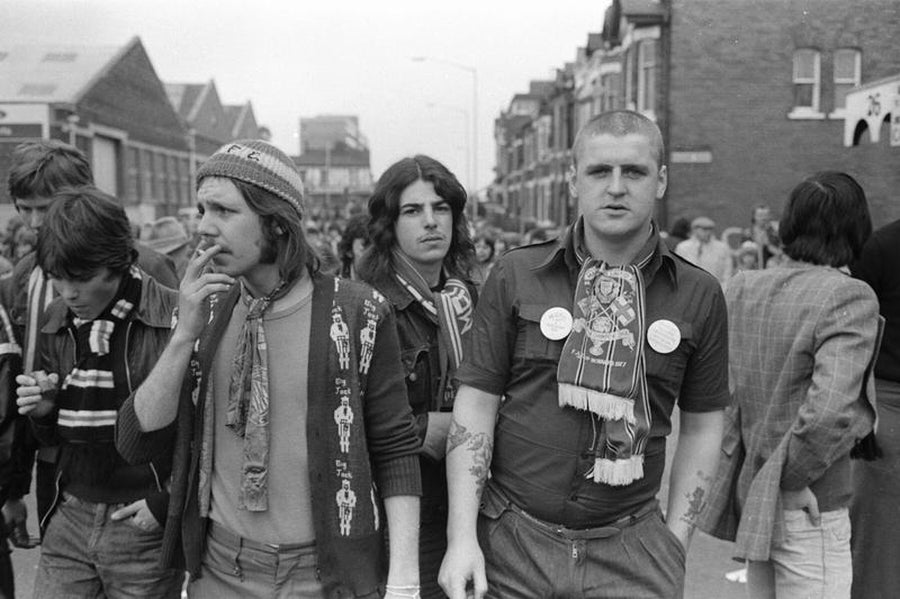 Four MU fans one smoking by Iain SP Reid 