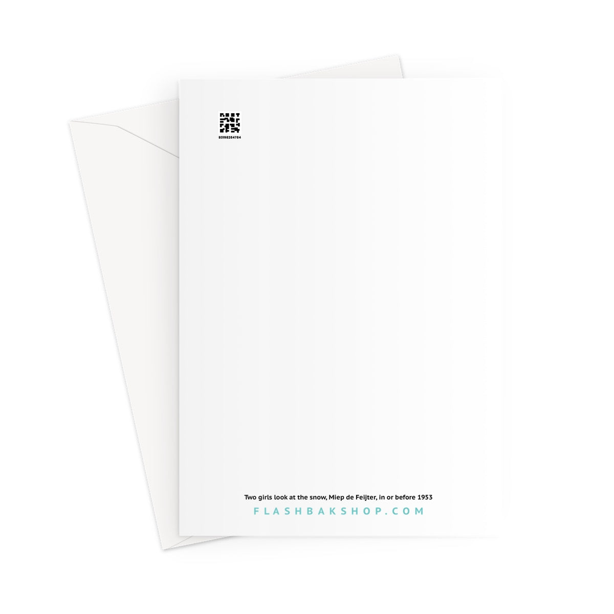 Two Girls Look at the Snow by Miep de Feijter, 1953 - Greeting Card