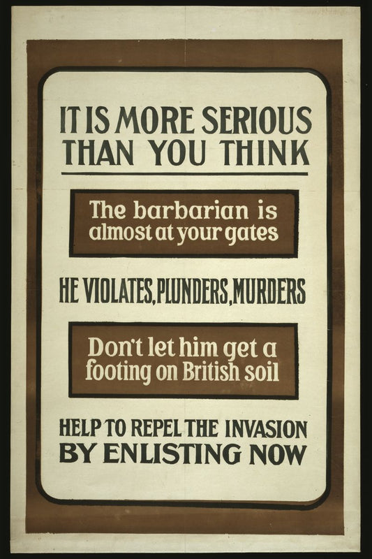 C'est plus sérieux que vous ne le pensez, affiche de guerre - 1915