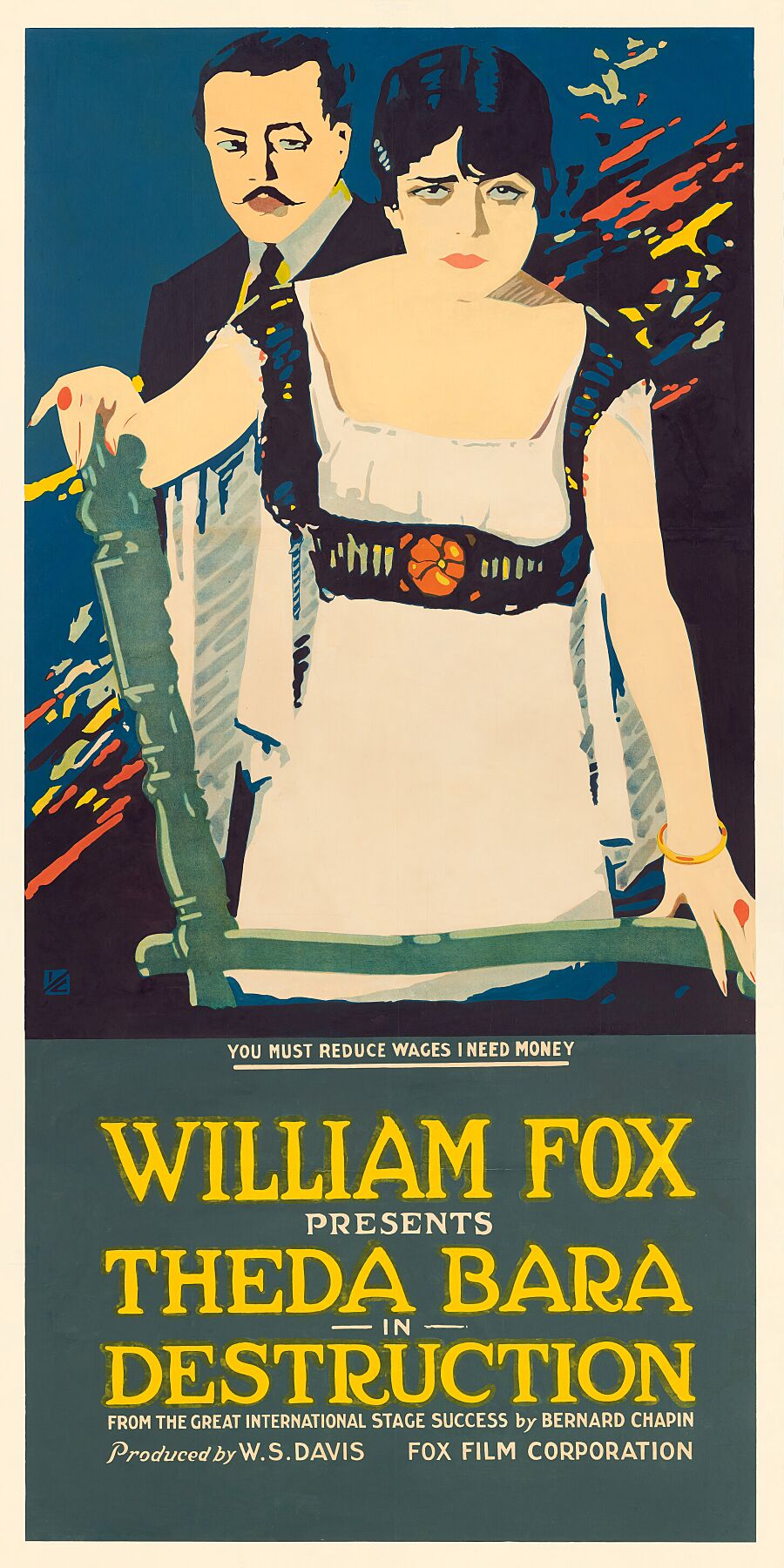 Poster for the Movie Destruction starring Theda Bara - 1915