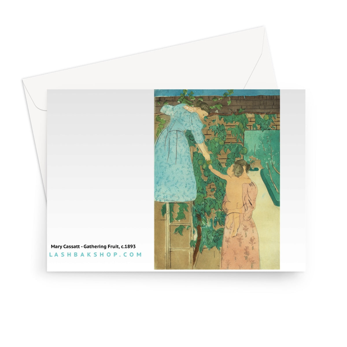 Gathering Fruit by Mary Cassatt, 1893 - Greeting Card