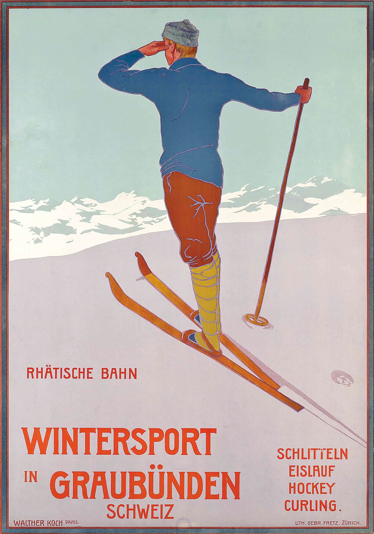 Wintersport in Graubünden by Walter Koch -  1906