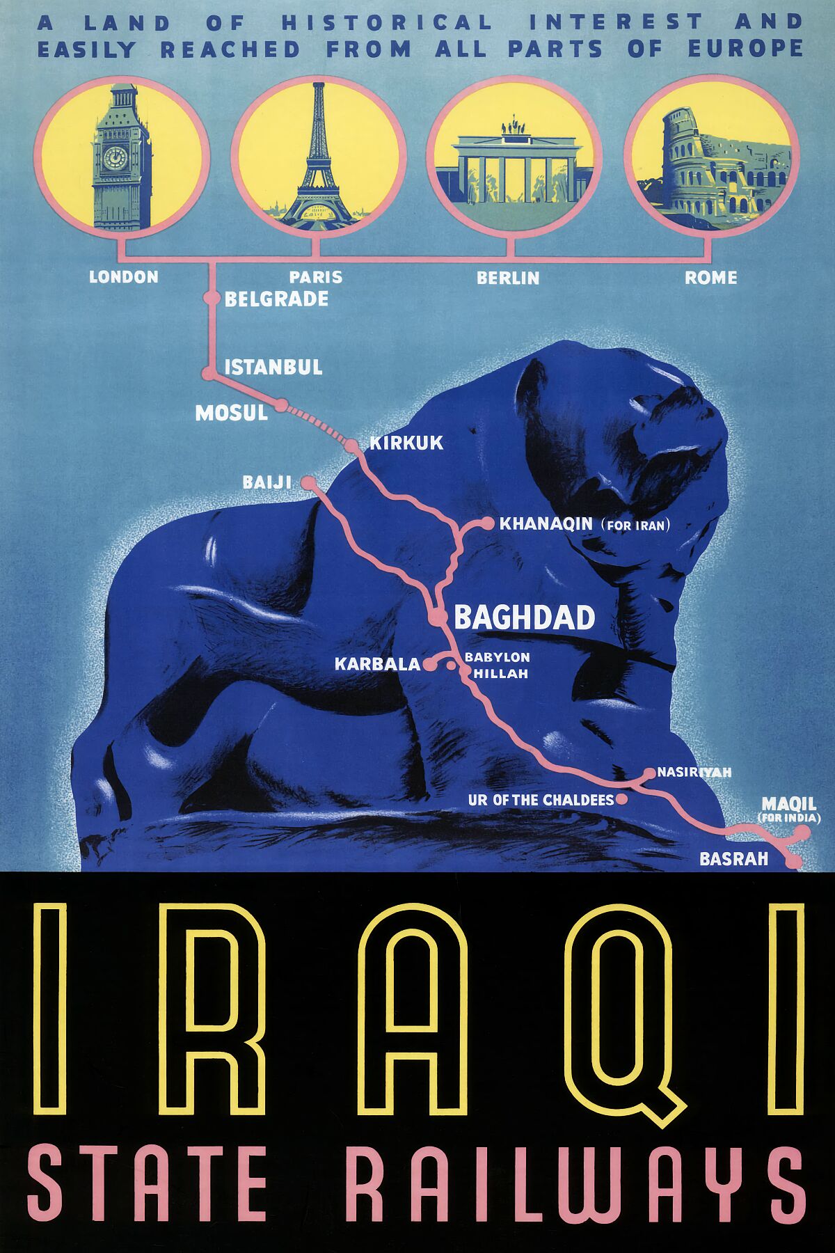 poster for Iraqi State Railways 1938