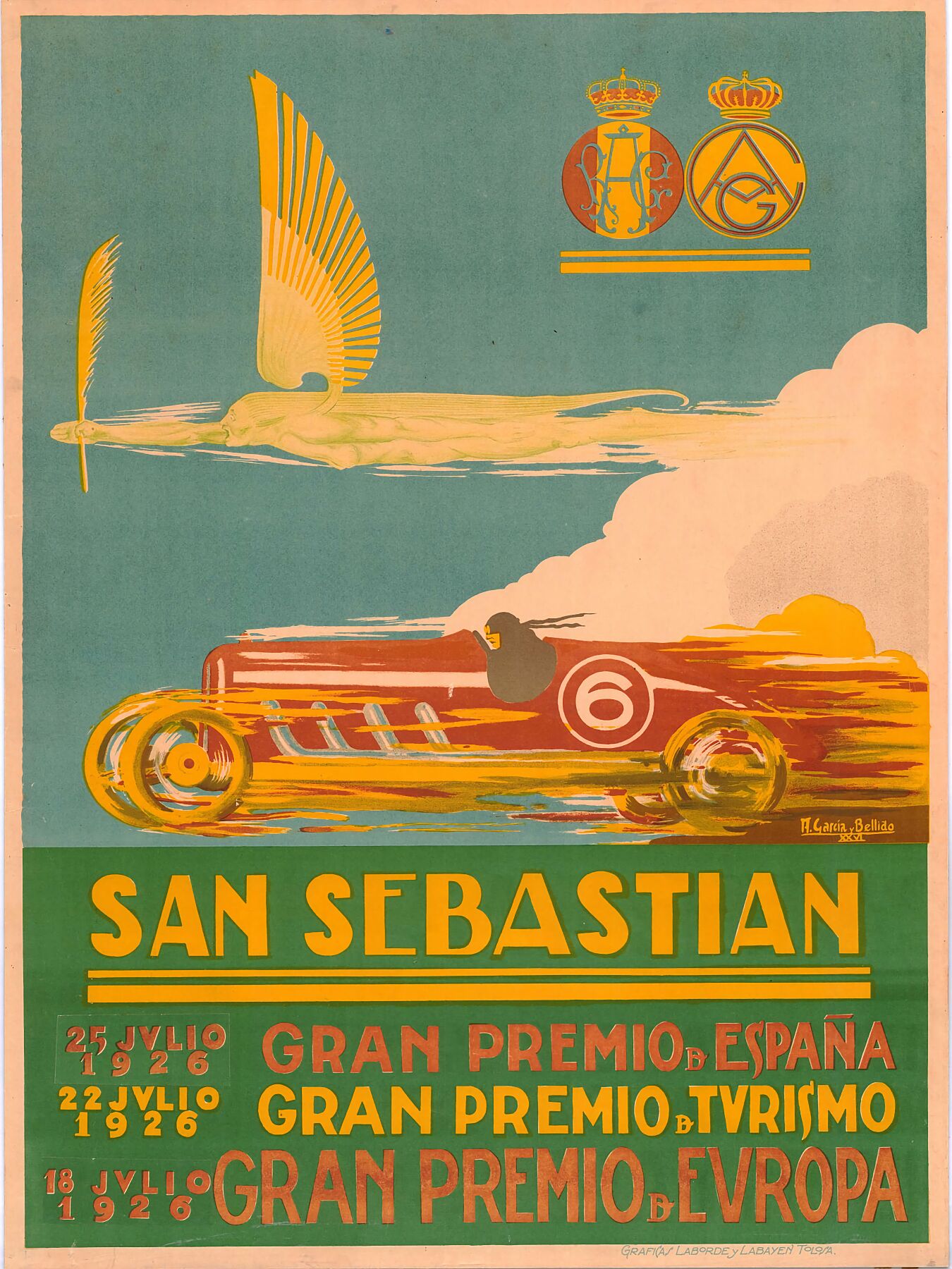 Poster for the 1926 San Sebastian Grand Prix