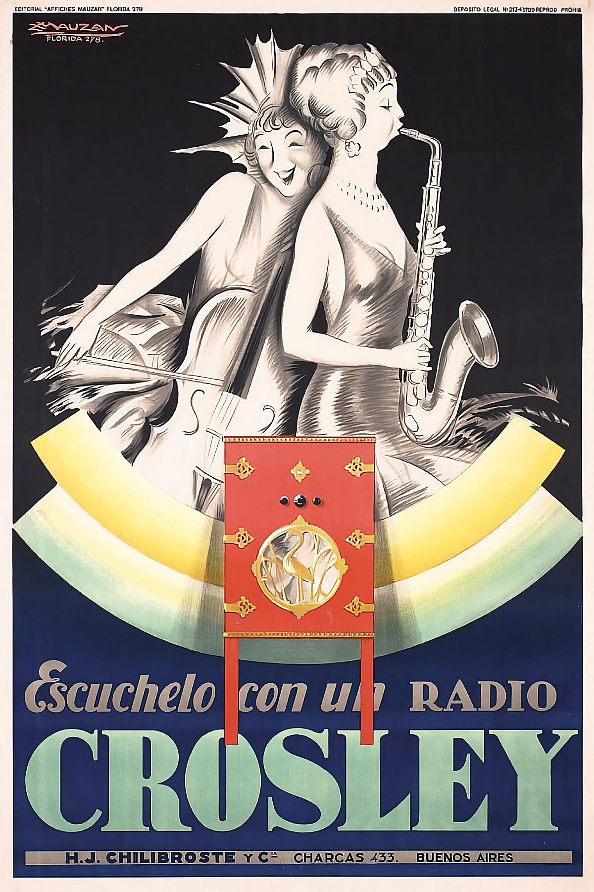 Crosley Radio Poster by Achille Mauzan - 1929