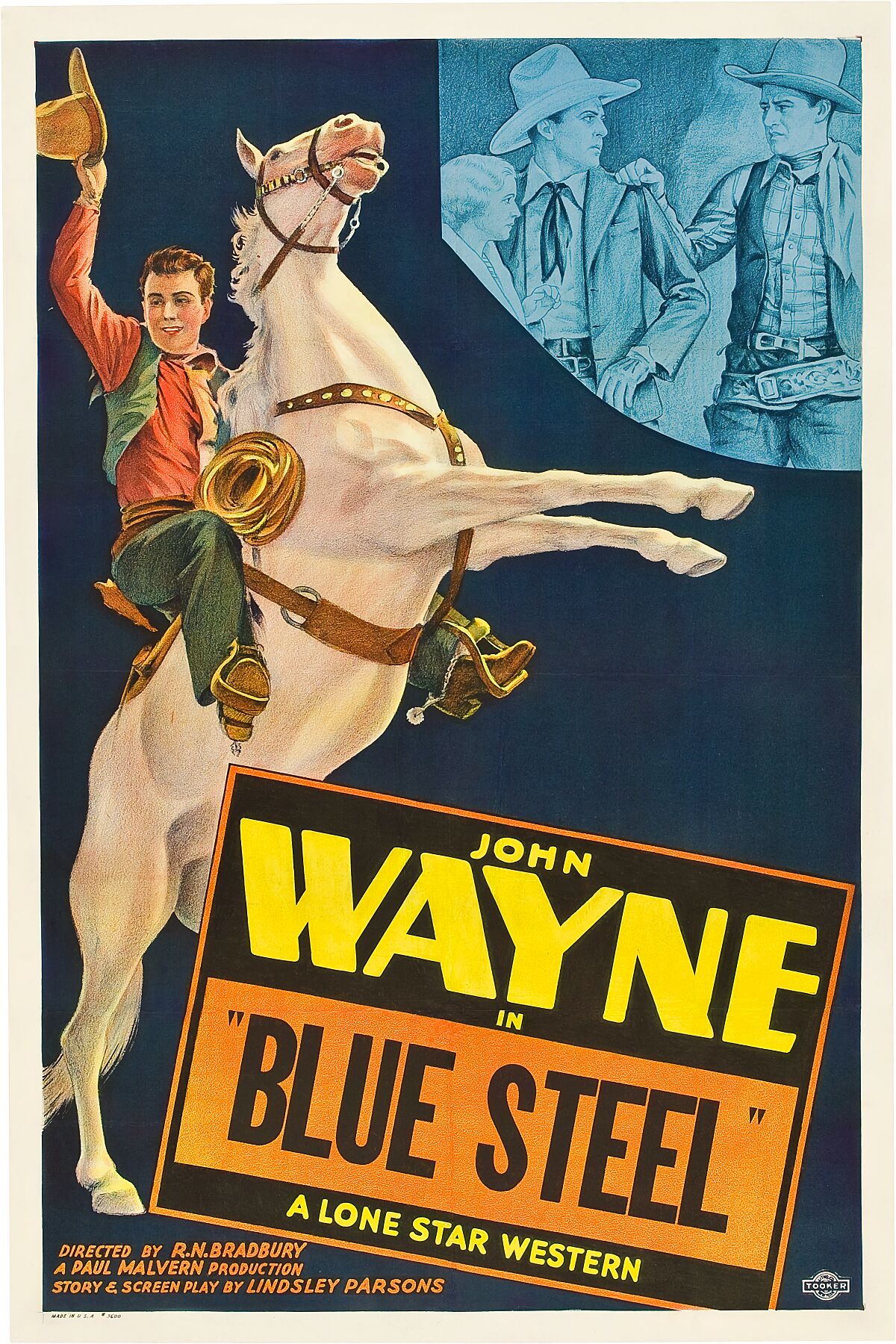 Poster for the 1934 film Blue Steel.
