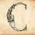 Letter C Print from Joseph Apoux's Erotic Alphabet - 1880