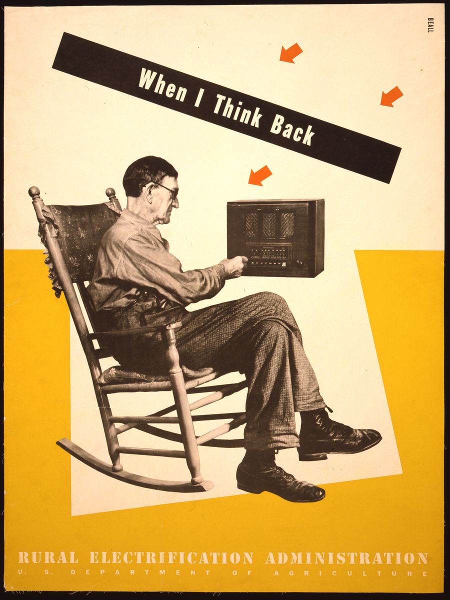 'It's fine for us' - Rural Electrification poster by Lester Beall - 1930
