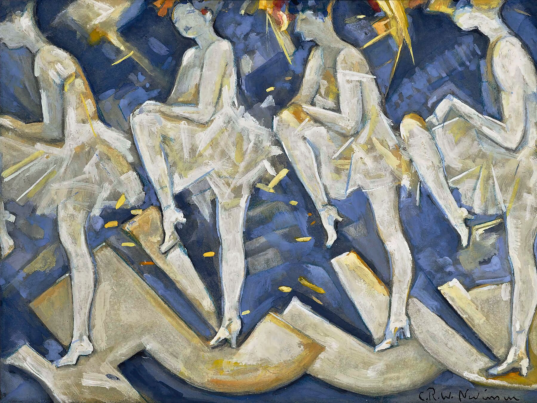 Study for 'Tiller Girls' by Christopher Richard Wynne Nevinson - c.1938