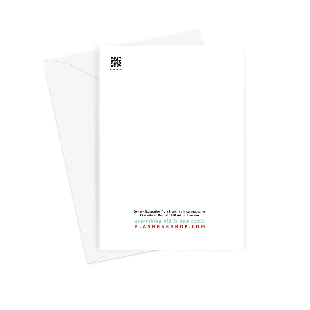 Ilustración de cometa de la revista satírica francesa L'Assiette - Tarjetas de felicitación