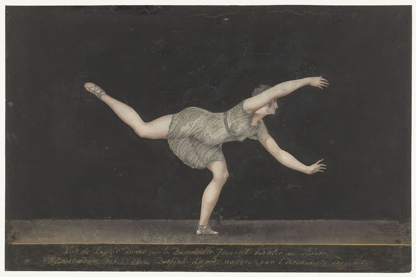 Dancer Annette Köbler, the Pas-de-Zephir performer, Bartholomeus Ziesenis - 1812