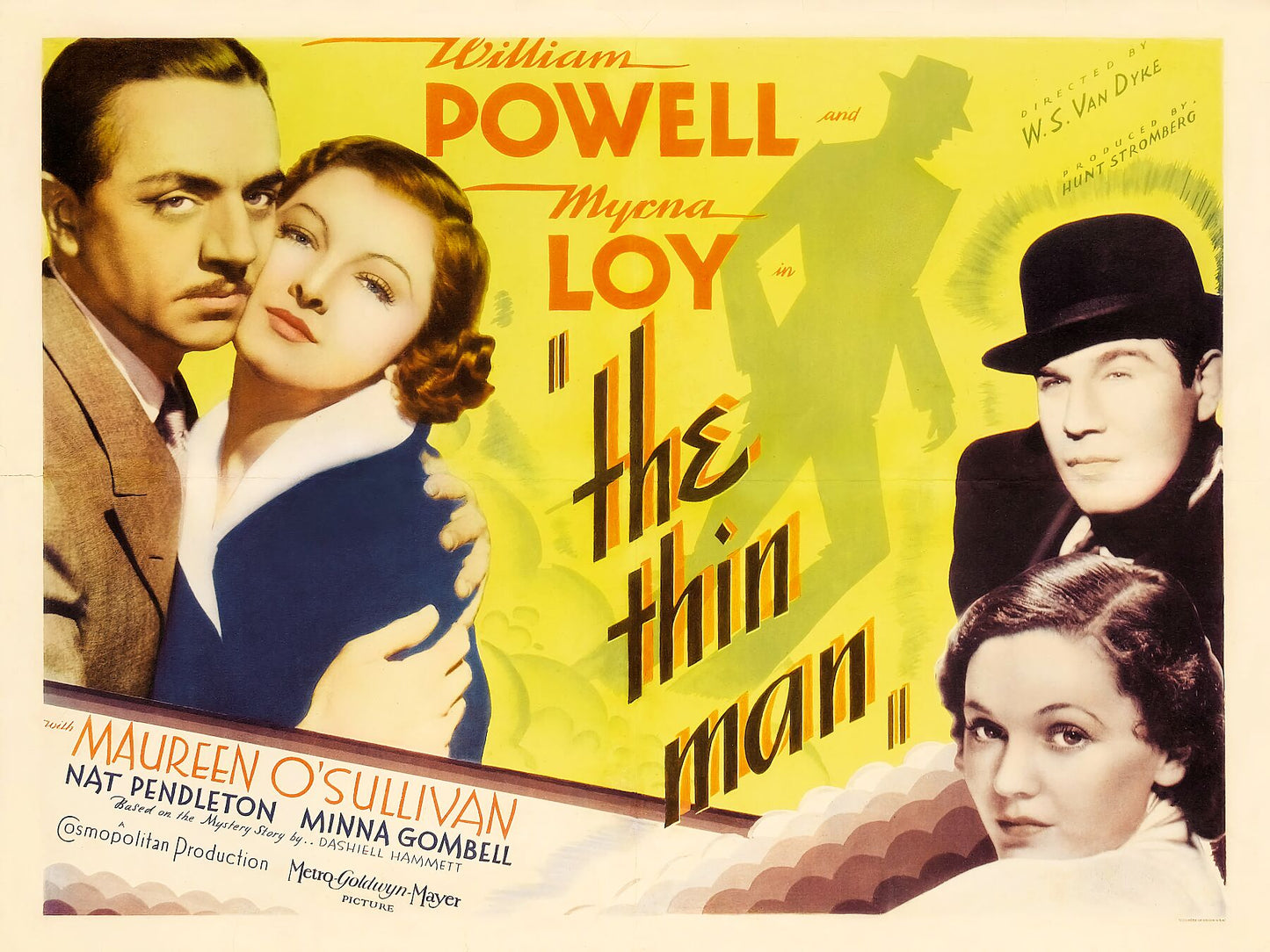 Film poster for the American detective film The Thin Man (1934).