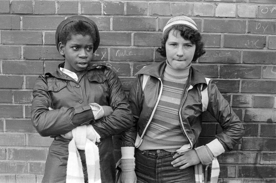 Two Manchester City Fans by Iain S. P. Reid, c. 1977