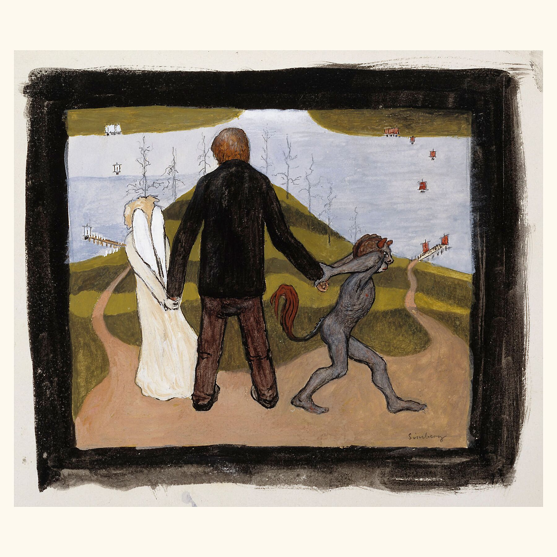 Tienhaarassa by Hugo Simberg - 1896