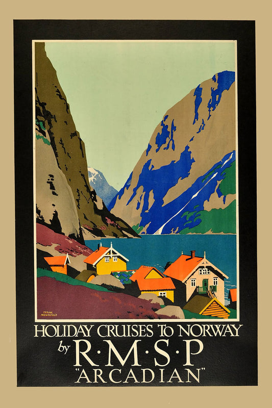 Holiday Cruises To Norway by R.M.S.P. 'Arcadian'  Poster ca.1923