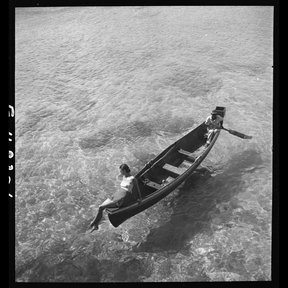 Boating On Montego Bay, Jamaica November by Toni Frissell - 1946