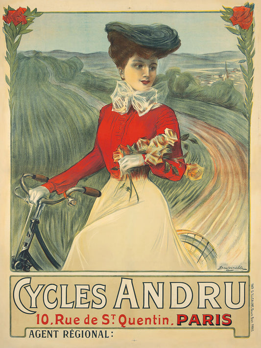 Cycles Andru 10. Rue de St.Quentin, Paris by Douzinelle - 1890