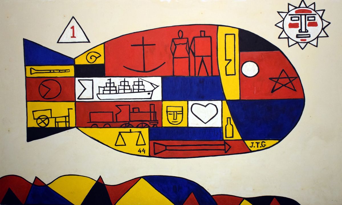 El Pez (The fish) by Joaquín Torres-García - 1928