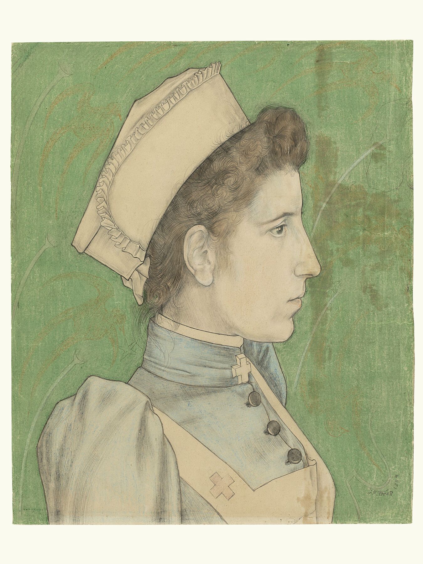 Portrait of Nurse Nelly by Jan Toorop - 1894