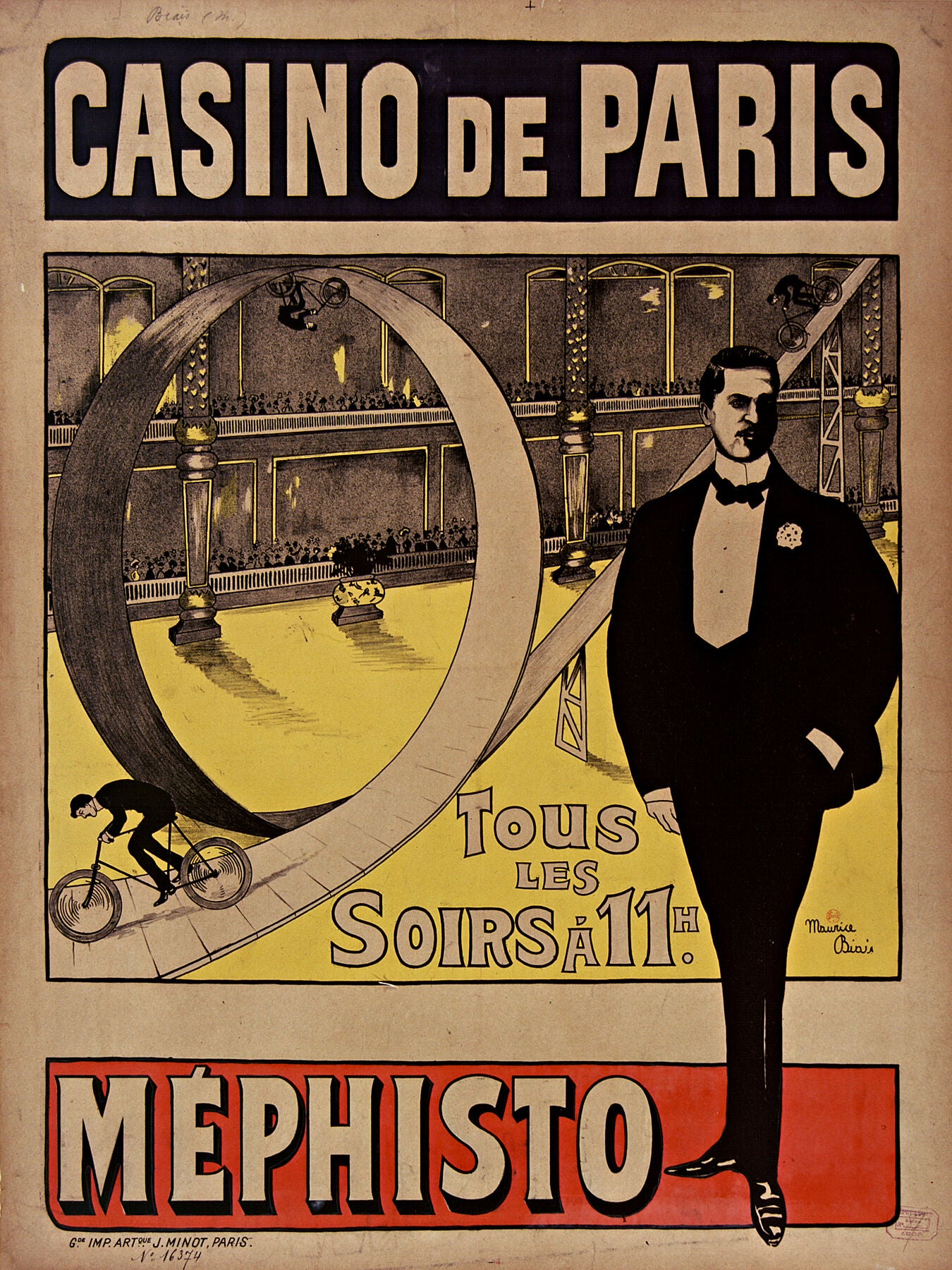 Looping the Loop par Méphisto au Casino de Paris by Maurice Biais - 1908
