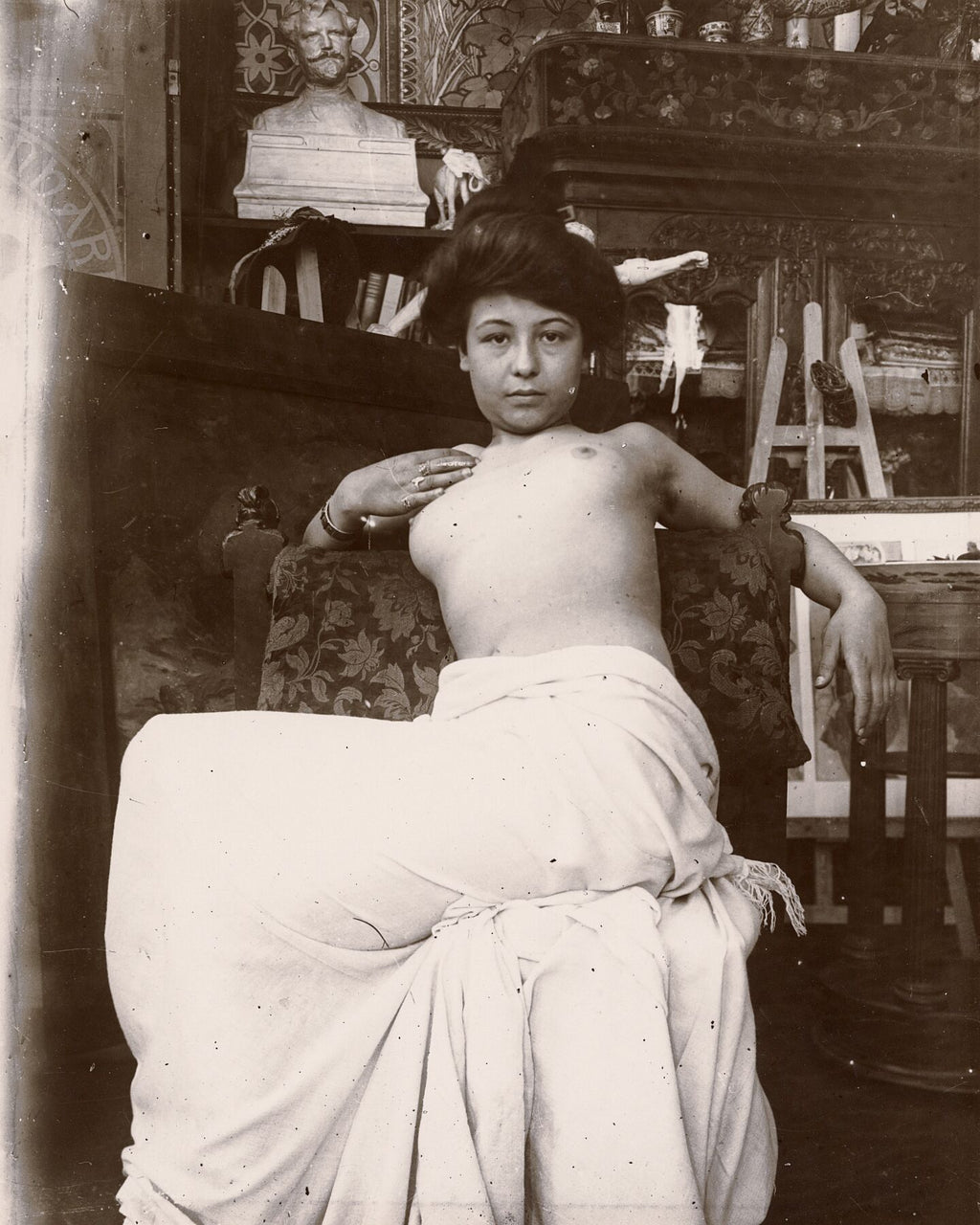 Female Model for the Allegory 'September' from the Cycle of the Twelve Months, for the Journal 'Cocorico,' Paris by Alphonse Maria Mucha - 1899