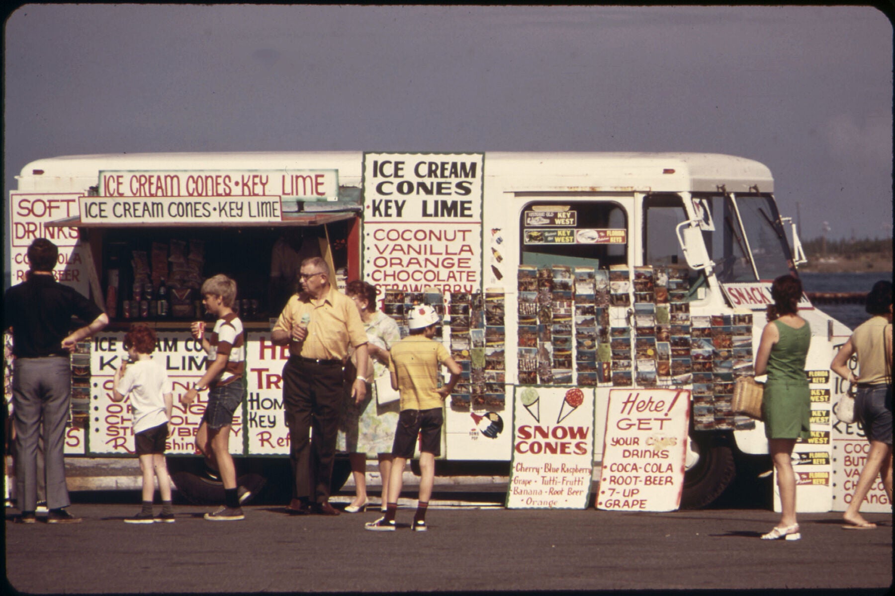 Tourists Find Refreshment at Key West, Florida, by Flip.Schulke - c.1972