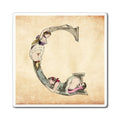 Magnet featuring the letter G from the Erotic Alphabet, 1880, by French artist Joseph Apoux (1846-1910)
