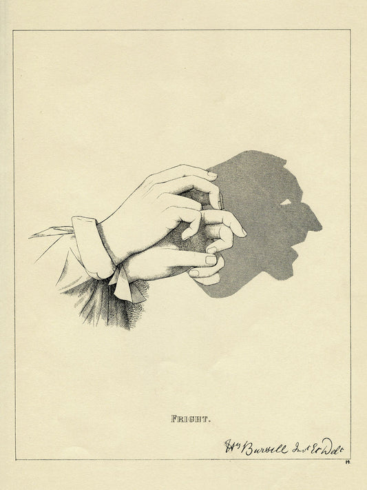 ‘Fright!’,  from a  Circa 1858 Children's Shadow Puppet Book