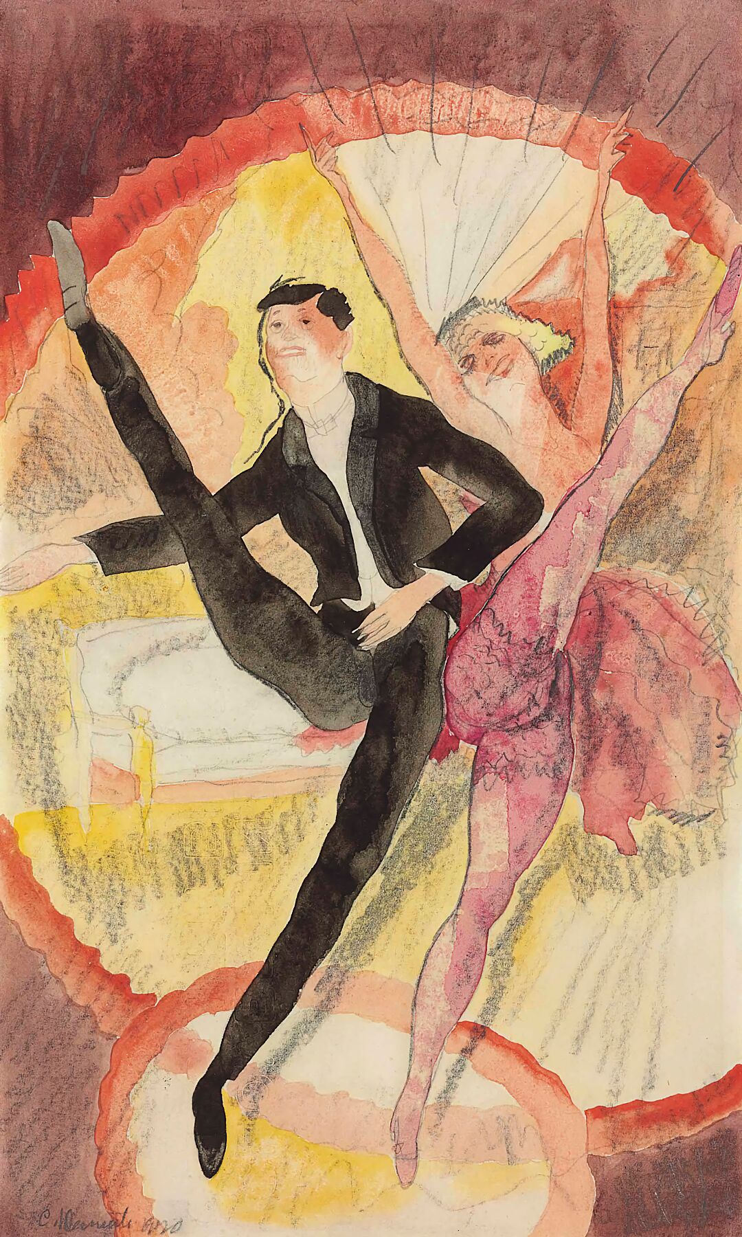 Charles Demuth (1883-1935) Dans Vaudeville- Deux Danseurs 1920