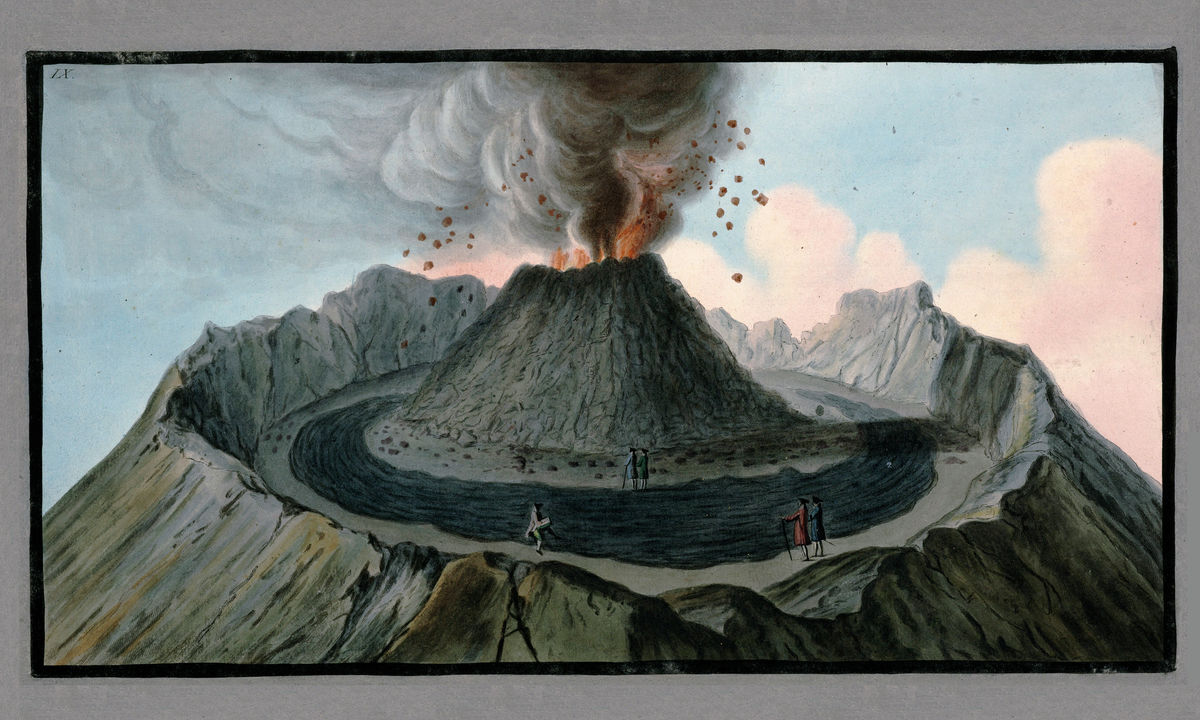 Interior View of the Crater of Mount Vesuvius by Sir William Hamilton - 1776