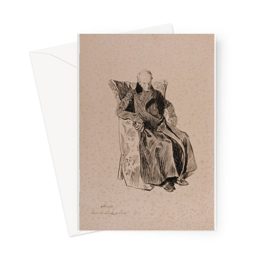 Scrooge, from 'A Christmas Carol'  by Charles Dana Gibson, c.1900 - Greetings Card