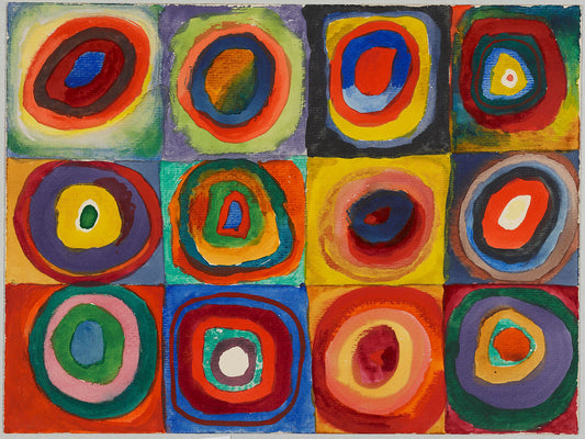 Color study - squares with concentric rings by Wassily Kandinsky 1913