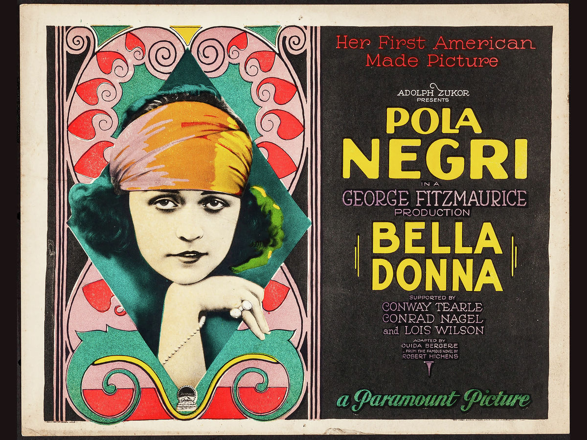 Bella Donna Movie Poster - 1923