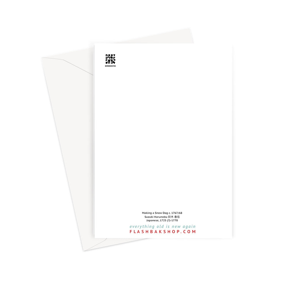 Hacer una cita de perro de nieve- c. 1767-68 - Tarjetas de felicitación