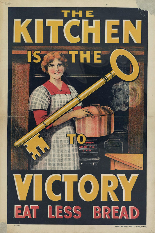 The Kitchen is the Key to Victory BRITISH WW1 POSTER 1914