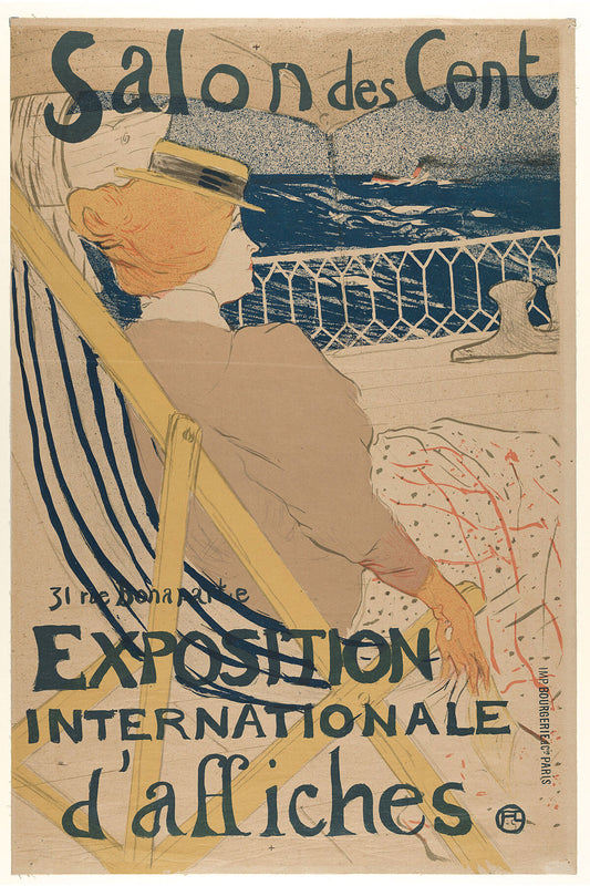 Salon des Cent- Exposition Internationale d'affiches, 1895 - by Henri de Toulouse-Lautrec.