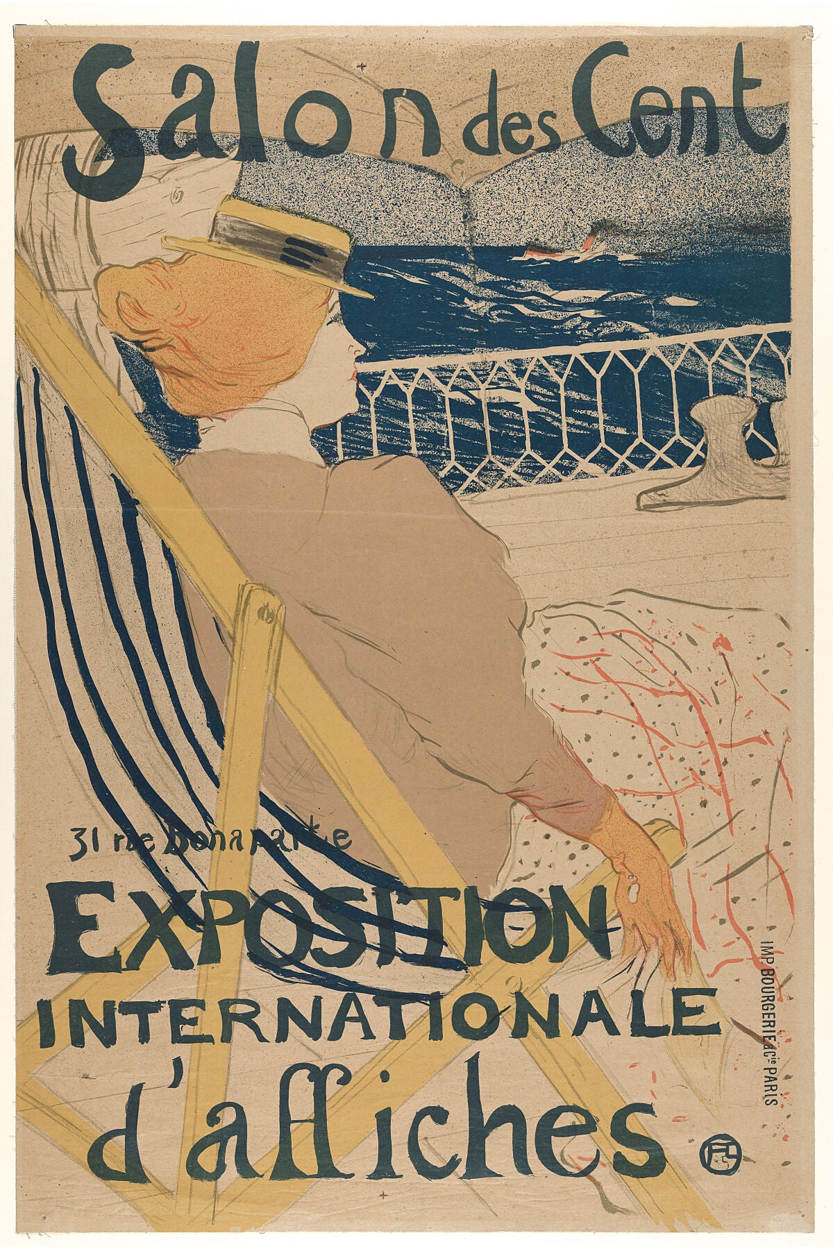 Salon des Cent- Exposition Internationale d'affiches, 1895 - by Henri de Toulouse-Lautrec.