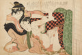 Erotic Woodblock print from Azuma Nishiki (Brocade of the East) by Katsushika Hokusai - c.1812