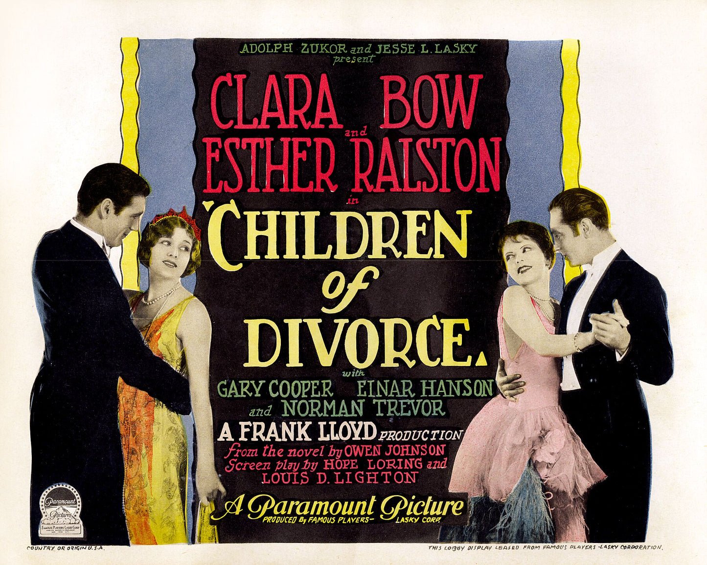 Póster Hijos del divorcio - 1927 