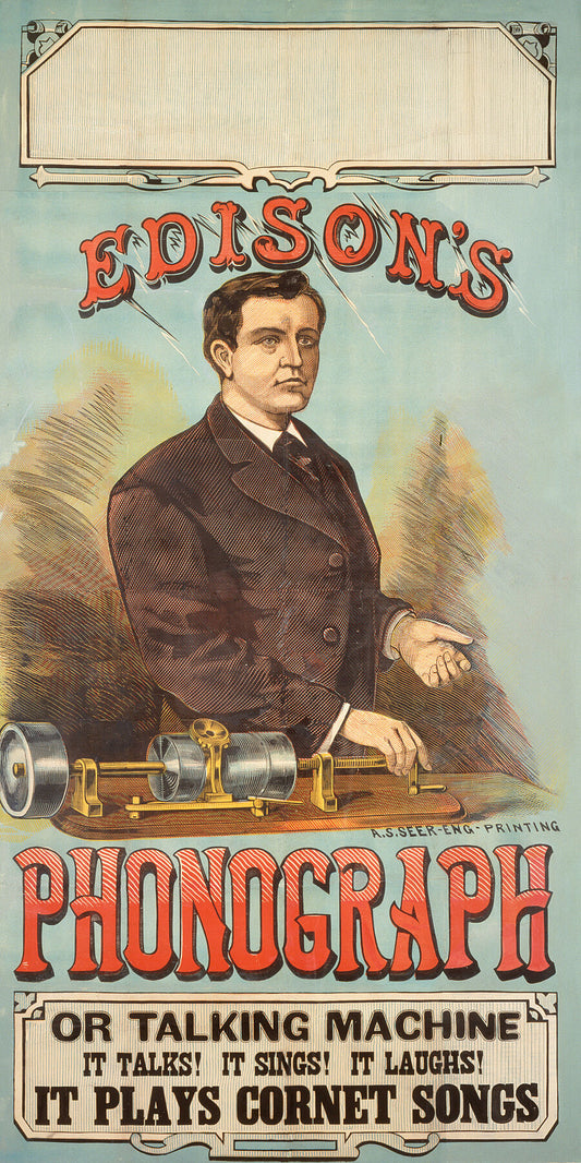 Edison Phonograph Ad by Alfred S. Seer - c.1878