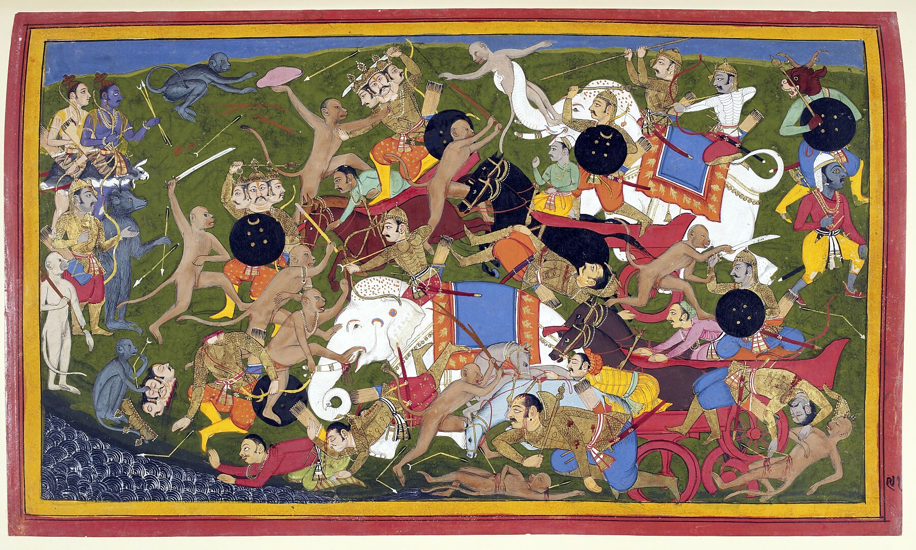 Battle at Lanka, between the armies of Rama and the King of Lanka, 1649-1653.