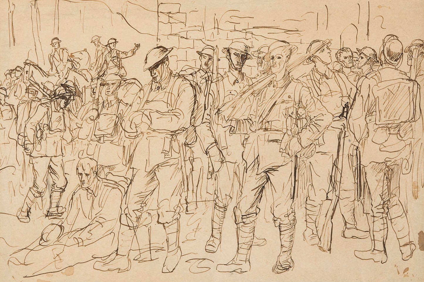 Canadian Soldiers by Augustus John - 1918
